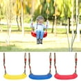 thumbnail image 1 of HOTBEST Trapeze Swing Seat, Replacement Single Swing Seat, Adjustable Ropes Plastic Bench Tree Hanging Swing For Children Garden Playground Backyard Outdoor 220lbs/100kg for 3-10 Years Kids Children, 1 of 9