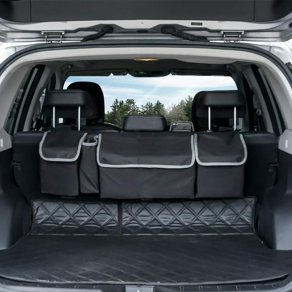 HOTBEST Trunk Storage Organizer Bag Car Backseat Organizer Car Seat Storage Bag Auto Hanging Back Seat Storage Rear Seat hanger Organizer Bag with Adjustable Straps