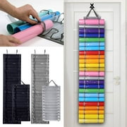 HOTBEST Vinyl Roll Holder 12/24 Rolls Hanging Adjustable Craft Vinyl Roll Keeper Craft Room Organizer Storage Bag For Closet, Door and Wall Mount