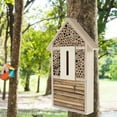 thumbnail image 1 of HOTBEST Woonden Multi Habitat Insect House Bee Butterfly House Hanging Insect Hotel Outdoor Garden Decorative Beneficial Insect Habitat 29.5x15x4CM, 1 of 8