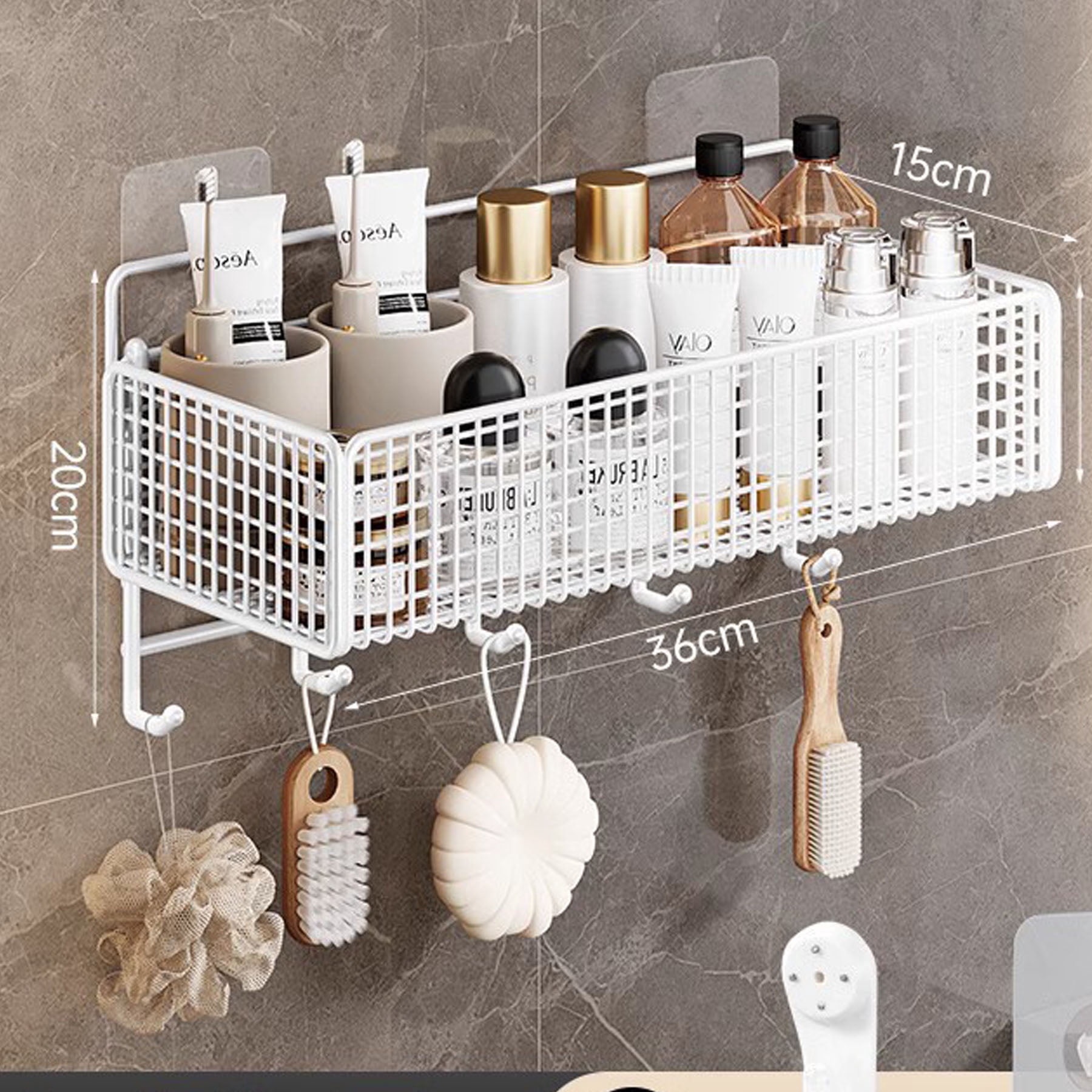 Hot Rack Wash HOTDUCK Punch-Free Rack Toilet Balcony Washroom Wash Basin Wall-Mounted ...