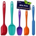 thumbnail image 1 of HOTEC Silicone Rubber Spatula Set BPA-Free, Multicolor, Set of 5, 1 of 7