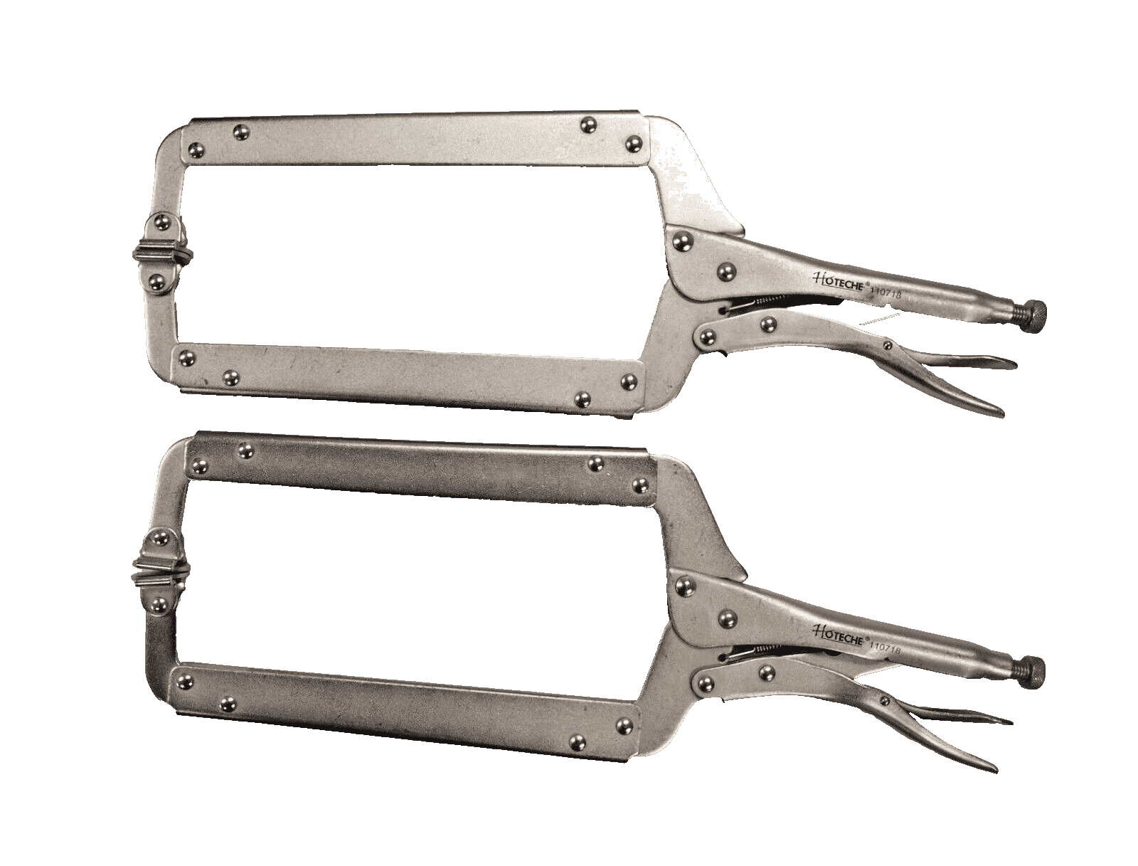 HOTECHE 2-Pack 18" Locking C-Clamp Pliers with Swivel Jaw Pad - Heavy Duty Welding & Fabrication Tool (Model 110718)
