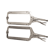 HOTECHE 2-Pack 18" Locking C-Clamp Pliers with Swivel Jaw Pad - Heavy Duty Welding & Fabrication Tool Model 110718