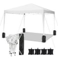 thumbnail image 1 of HOTEEL 10'x10' Pop up Canopy Tent, Outdoor Instant Commercial Tents, Shade Shelter Gazebo,for Backyard Parties Event,White, 1 of 8