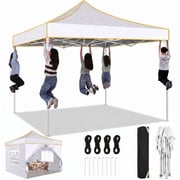 Hoteel 10x10 Heavy Duty Canopy EZ Commercial Outdoor Tent Portable Party Wedding Instant Canopy Shelter Anti-UV Waterproof Tent with 4 Removable Sidewalls,Carry