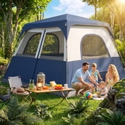 HOTEEL 8 Person Camping Tent,Family Tents Outdoor Canopy with Carry Bag,for Parties,Wedding,Backyard,Camping,Dark Blue