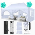 thumbnail image 1 of Hoteel 10'x20' Pop up Canopy Tent with 6 Removable Sidewalls, Instant Outdoor Canopy Shelter with Upgrade Raised Roof and Carry Bag,White, 1 of 11