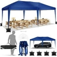 thumbnail image 1 of HOTEEL 10'x20' Pop up Canopy,Waterproof Outdoor Commercial Instant Tent,for Parties Beach Camping Event Shelter Wedding,Dark Blue, 1 of 7
