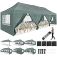 thumbnail image 1 of HOTEEL 10'x30' Pop Up Canopy Tent with 8 Sidewalls,Heavy Duty Wedding Event Tents,Party Gazebo with Roller Bag,UPF 50+ Windproof Waterproof,Gray, 1 of 11