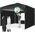 thumbnail image 1 of HOTEEL 10x10 Ez Up Pop Up Canopy Tent, Party Tents with One Push Central Button Air Vent, Instant Canopy Tent with Sidewalls & Reflective Strip, Black, 1 of 9