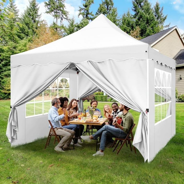 HOTEEL 10x10 Pop Up Canopy UPF 50+ Easy Setup Canopy Tent