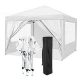 HOTEEL 10x10ft Popup Canopy Waterproof Canopy with 4 Sidewalls Outdoor ...