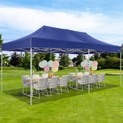 HOTEEL 10x20 Heavy Duty Canopy Tent,Pop up Commercial Tents,Outdoor Party Tents with Roller Bag,Dark Blue