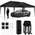 thumbnail image 1 of HOTEEL 10x20 Pop Up Canopy Tent Outdoor Shelter for Parties Weddings, Easy Set Up Waterproof Portable Canopy with Carry Bag & 4 Sandbags, Black, 1 of 8