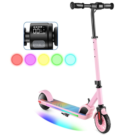 SANOPY 180W Electric Scooter for Kids, 3 Speeds and Height Adjustable,up to 10 mph, 80 Mins Ride Time,LED Visible Display for Kids Ages 6-14,Ideal Gifts for Kids