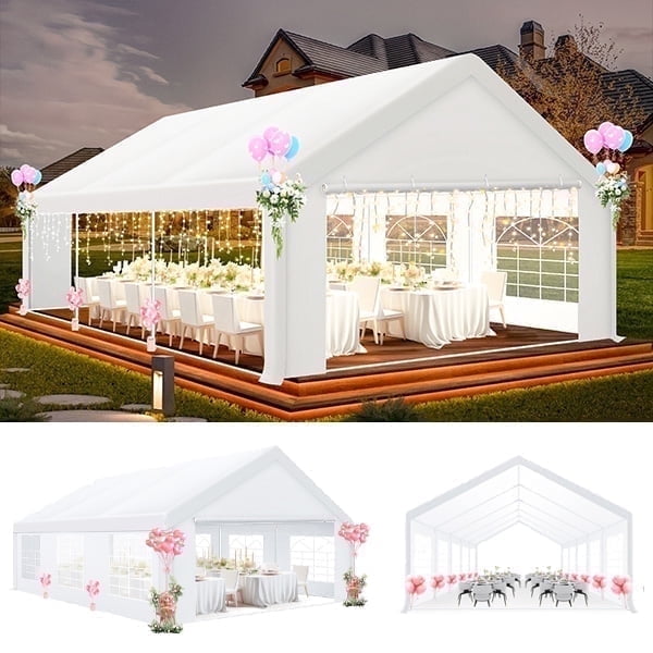 White Heavy Duty 20x20 Waterproof Alloy Steel Party Tent
