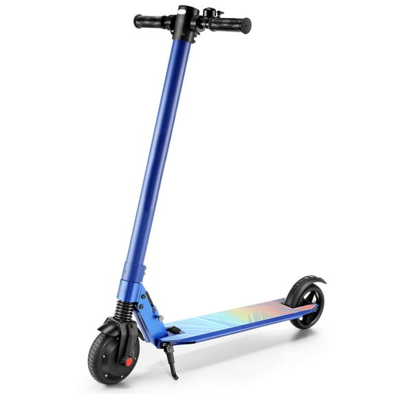 SANOPY 250W Electric Scooter Adults,20Miles Range & 15.5 Mph, 6.5" Solid Tires,Max Load 220 Lbs,Commuting E Scooter,Bright Blue