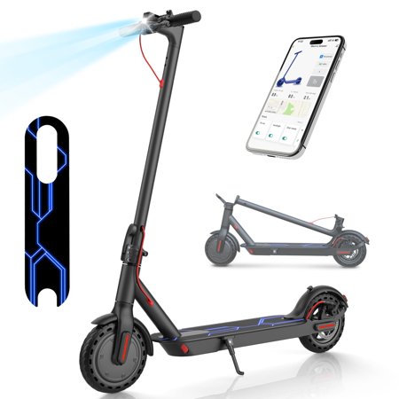 HOTEEL 350W Electric Scooter Adults,20 Miles Range & 9" Solid Tires,Foldable Commuting E Scooter with Cruise Control,Smart APP control