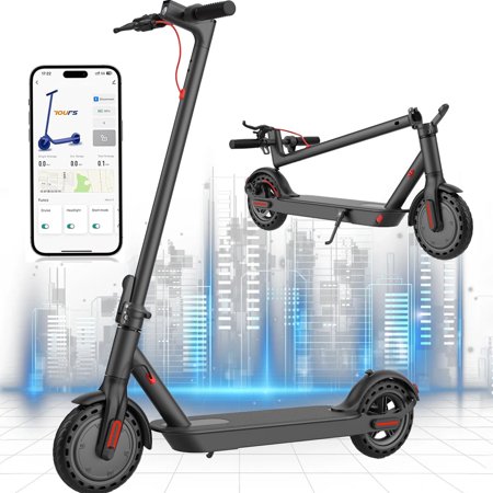 HOTEEL 350W Electric Scooter Adults,20 Miles Range & 9" Solid Tires,Foldable Commuting E Scooter with Cruise Control,Smart APP control
