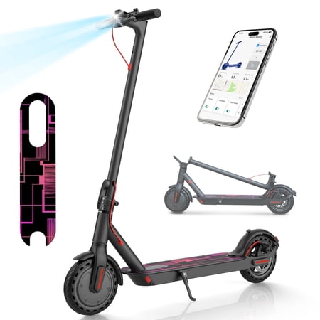 HOTEEL 350W Electric Scooter Adults,20 Miles Range & 9" Solid Tires,Foldable Commuting E Scooter with Cruise Control,Smart APP control