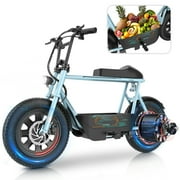 HOTEEL 350W Electric Scooter for Adults, 20 MPH, 30-Mile Range, 16" All-Terrain Tires, Motorcycle Style with Seat & Basket