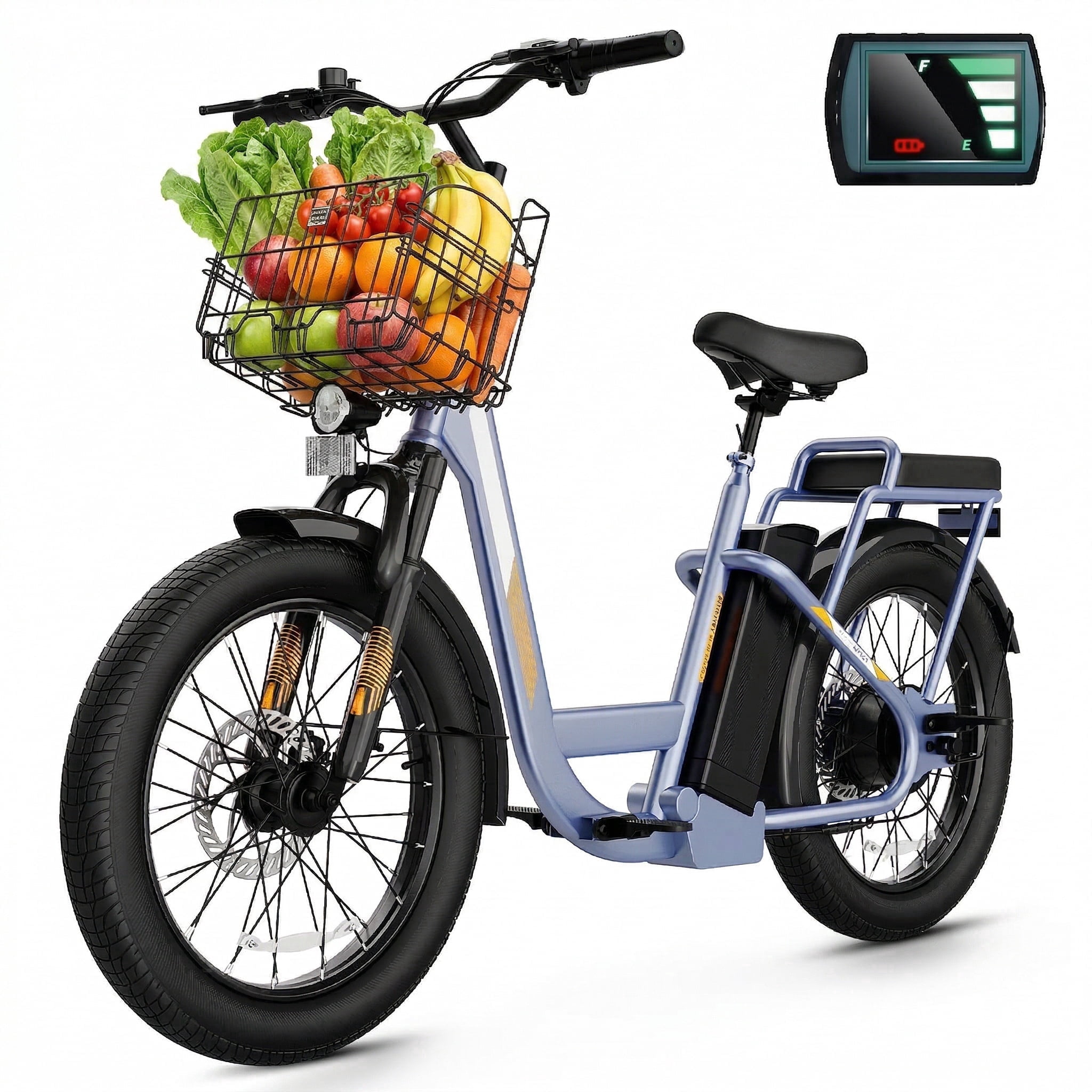 SANOPY Peak 819W Electric Bike for Adults,20 mph,20 mile Range, Commuting Electric Bike with Adjustable Seat&Basket,UL2272 Certified