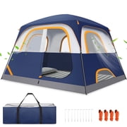 COBIZI 4-6-8 Person Blackout Camping Tent, Instant Family Tents, Easy Setup Tents for Camping with Rainfly Water-Resistant, Dark Blue
