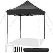 HOTEEL 10x30 Pop Up Canopy, Heavy Duty Canopy UPF 50+ All Season Wind Waterproof Commercial Outdoor Wedding Party Tents Gazebo with Roller Bag, Dark Blue