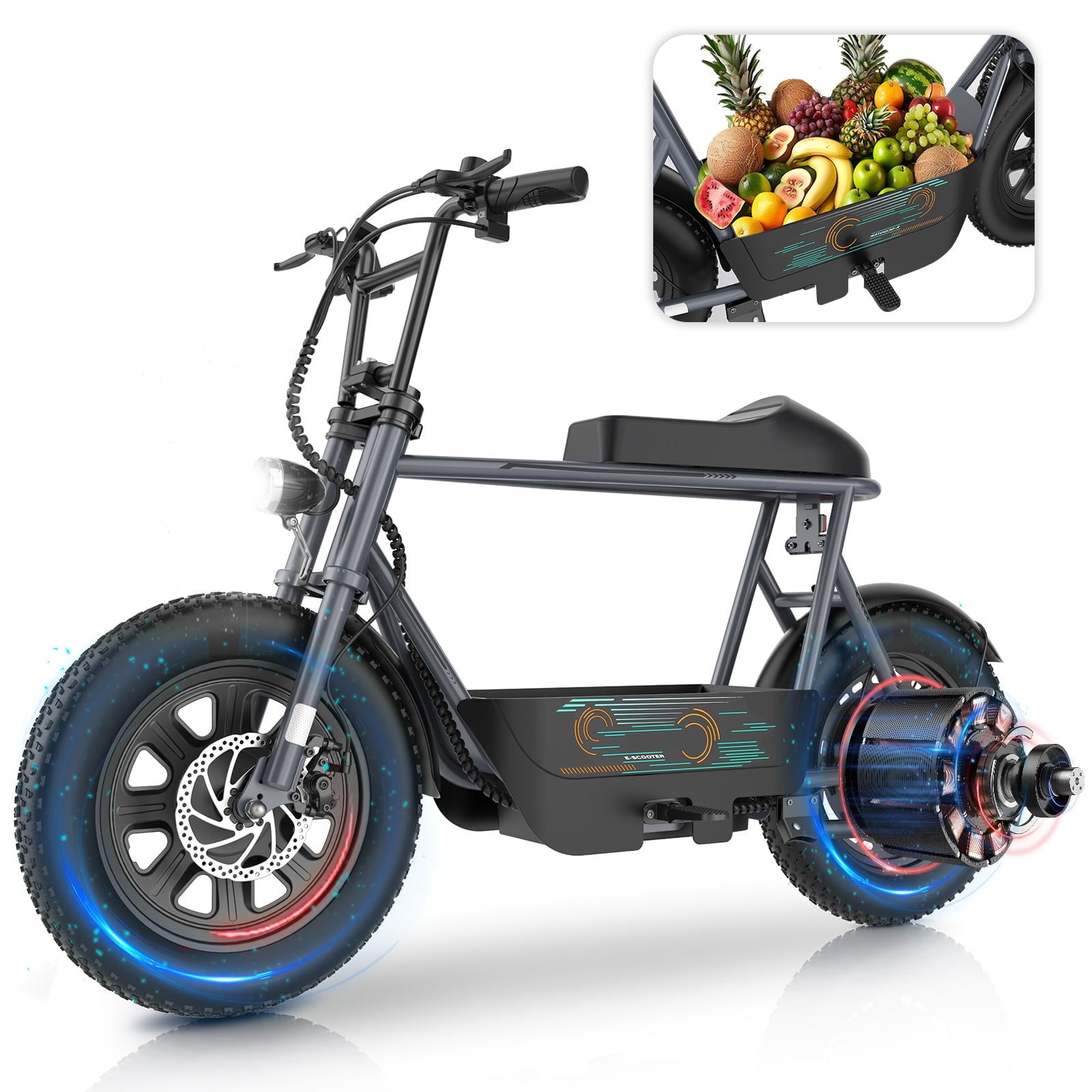 SANOPY Electric Scooters with Seat,Peak 1200W,20Mph and 30Miles,16