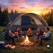 HOTEEL 8-10 Person Tent for Camping, Easy Setup Camping Tent with Rainfly & Screen Windows for Camping/Traveling/Family Gathering/Hiking/Beach, Dark Blue