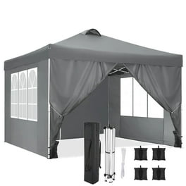 Impact Canopy 10x10 Pop Up Canopy Tent Mesh Sidewalls Screen Room Steel Frame Gazebo Enclosure Black Walmart