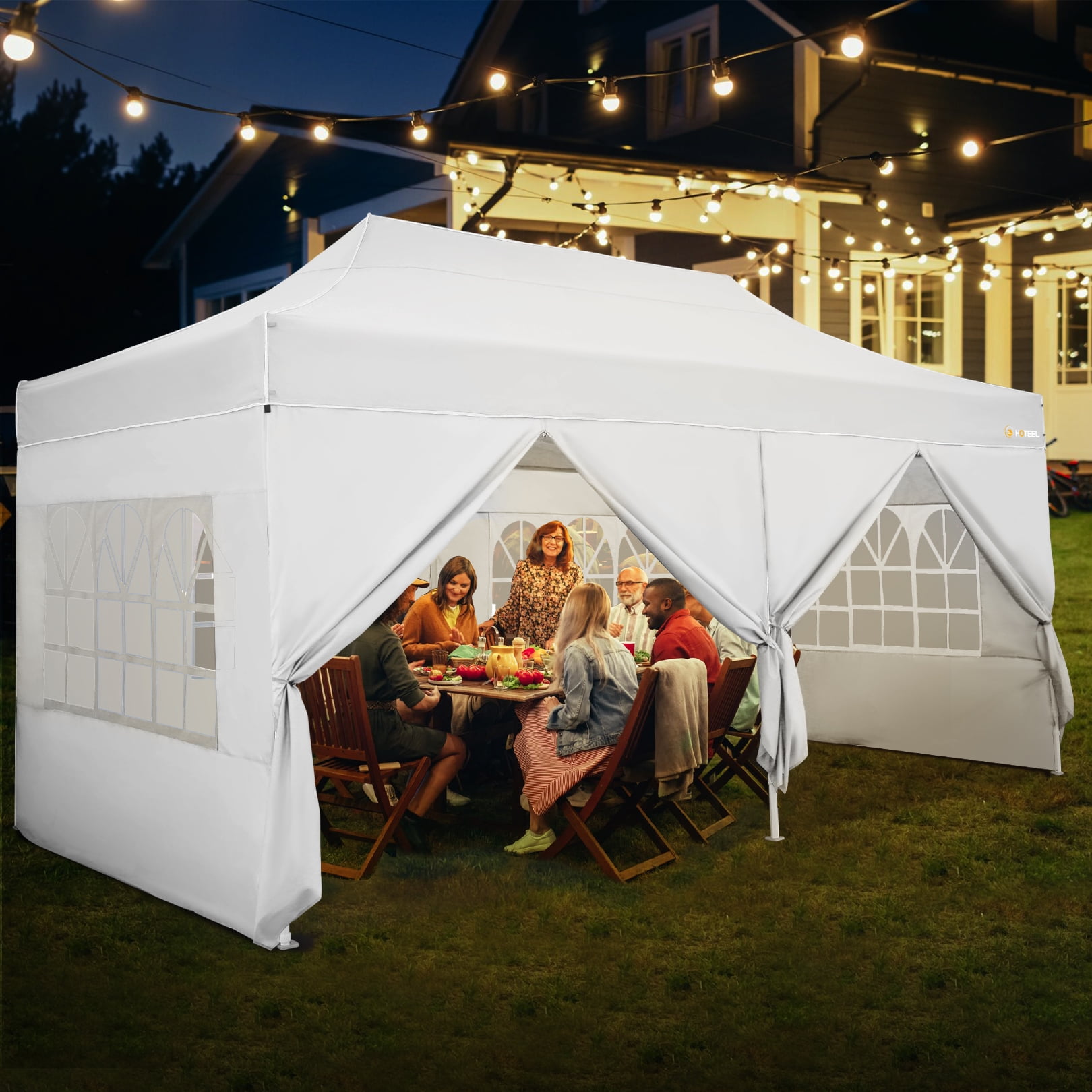 HOTEEL Canopy 10x20 Pop up Canopy with 6 Sidewalls Heavy Duty Party ...