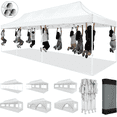 thumbnail image 1 of HOTEEL Canopy 10x30 Pop up Canopy with 8 Sidewalls Heavy Duty Party Tent Outdoor Party Event Gazebo Commercial Canopy Tents for Parties Wedding Outdoor Events,White, 1 of 13
