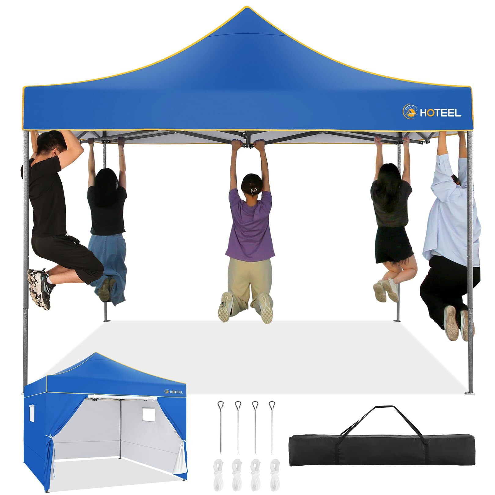HOTEEL Canopy Tent 10x10 Pop Up Canopy, Outdoor Easy Up Canopy With