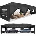 thumbnail image 1 of HOTEEL Carport 10'x30' Large Pop up Car Canopy with Handbag, Portable Garage Wedding Tent Big Tents Carports Shelter, Large Canopy tent for Outdoor Party Birthday, Black, 1 of 9