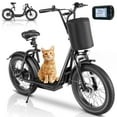 thumbnail image 1 of SANOPY Electric Scooter for Adult, 30Miles Range&20Mph Power by 20"Off-Road Tire&Height Adjustable Seat, Foldable Scooter E Bike for Mountains, Snow, Road, Black, 1 of 8