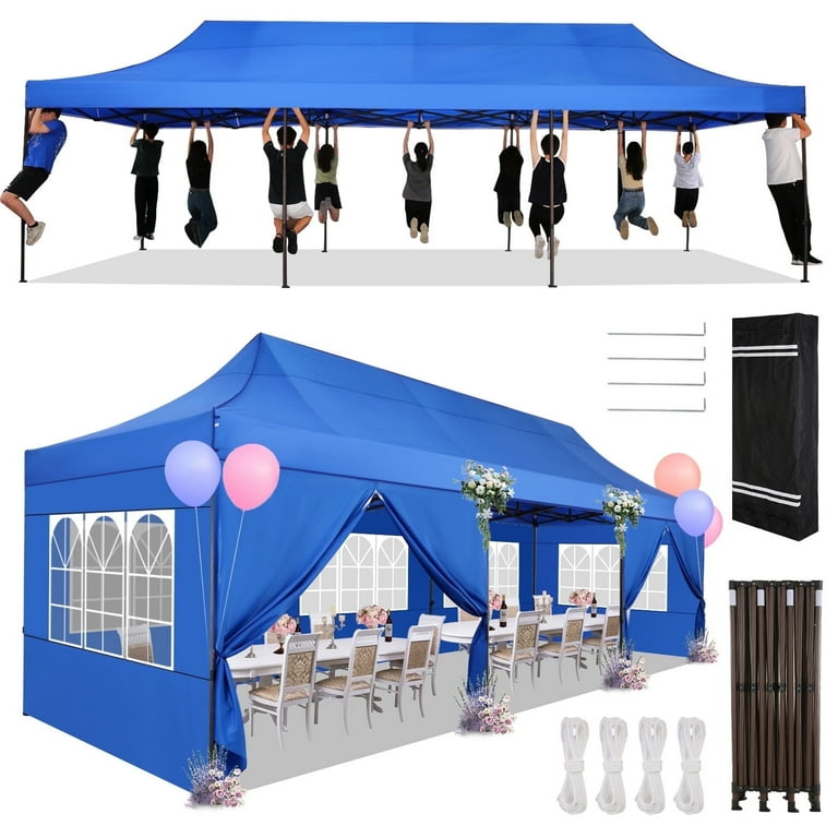 HOTEEL 10x30 Heavy Duty Party Tent, Commercial Pop-Up Canopy