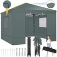 thumbnail image 1 of HOTEEL Pop up Canopy Tent 10x10 Commercial Instant Canopy with 4 Sidewalls & Carry Bag,Portable Tent for Parties Beach Camping Party Event Shelter Sun Shade,Gray, 1 of 8
