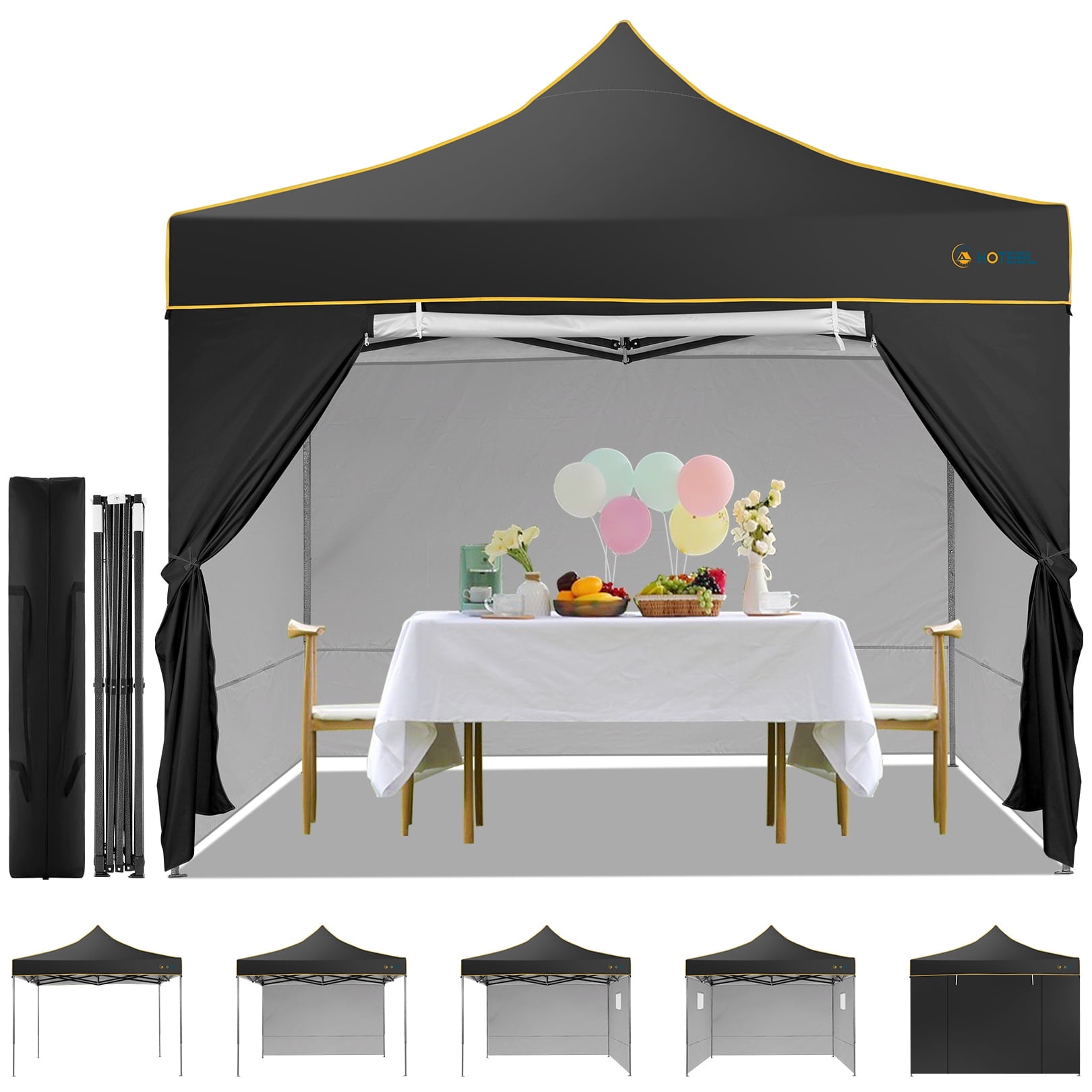 HOTEEL Pop Up 10x10 Canopy Tent,Outdoor Heavy Duty Vendor Tent with