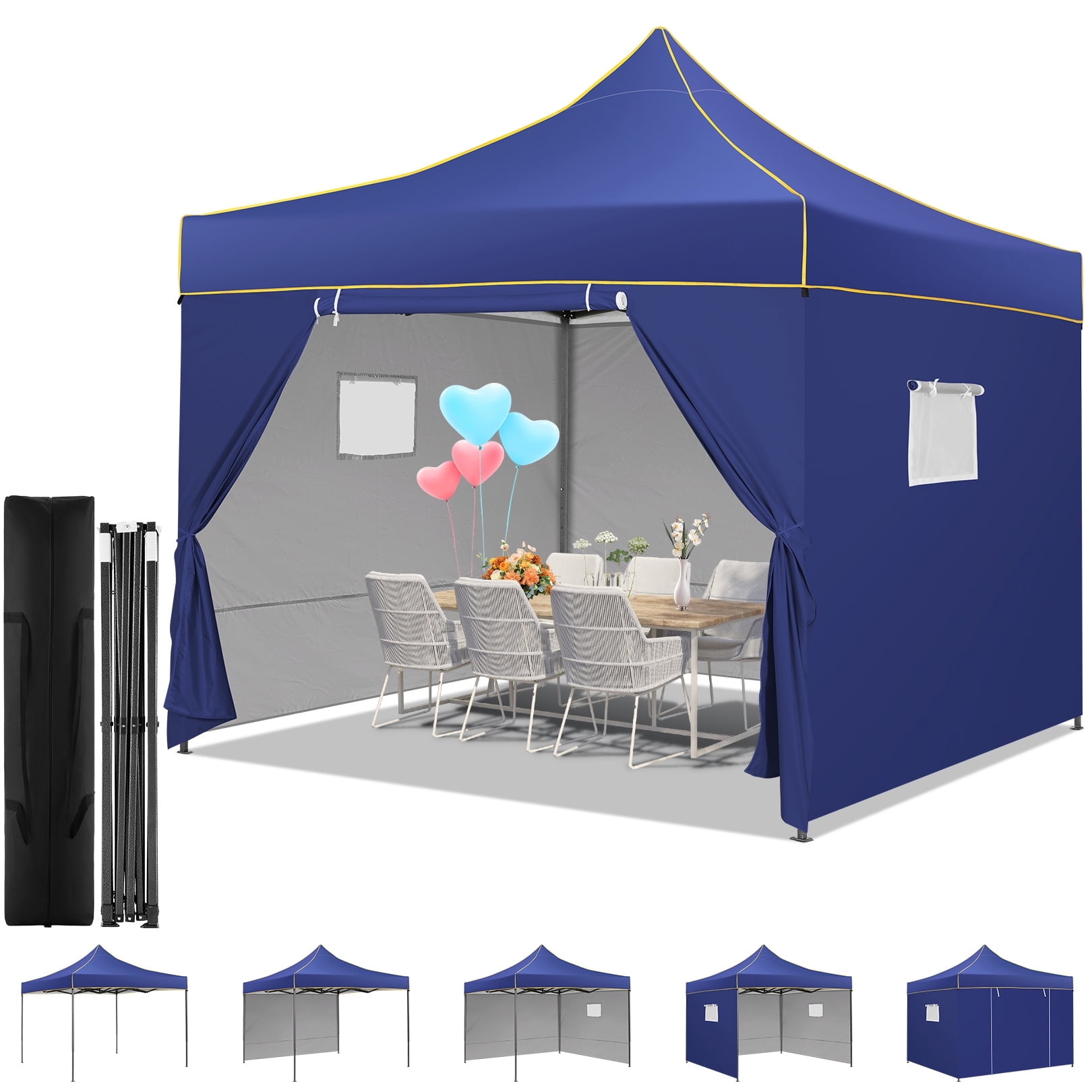 HOTEEL 10x10 Pop Up Canopy Tent, Heavy Duty Outdoor Vendor