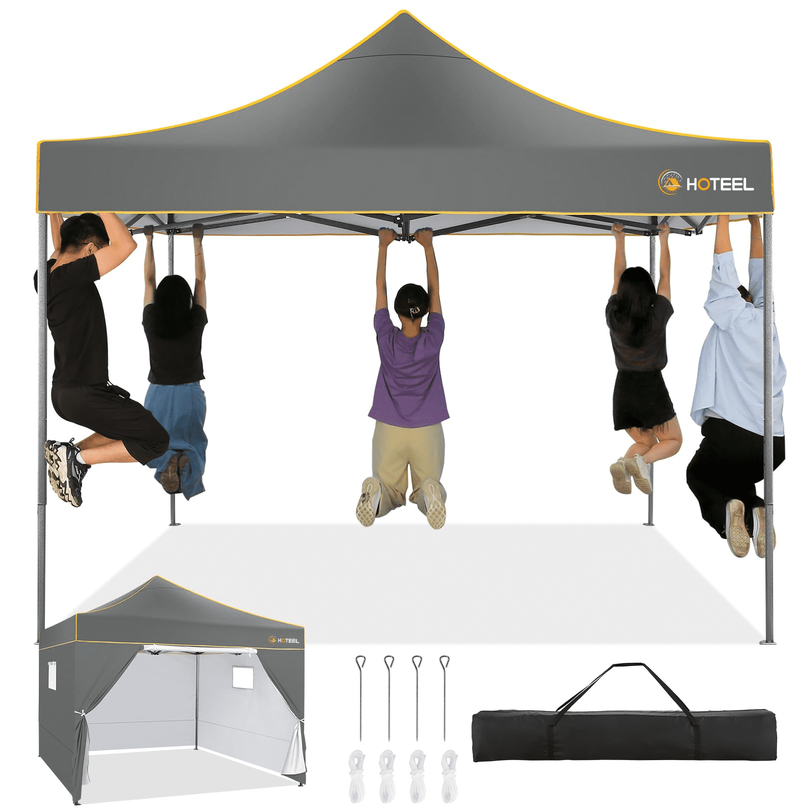 HOTEEL Pop Up 10x10 Canopy Tent,Outdoor Heavy Duty Vendor Tent with