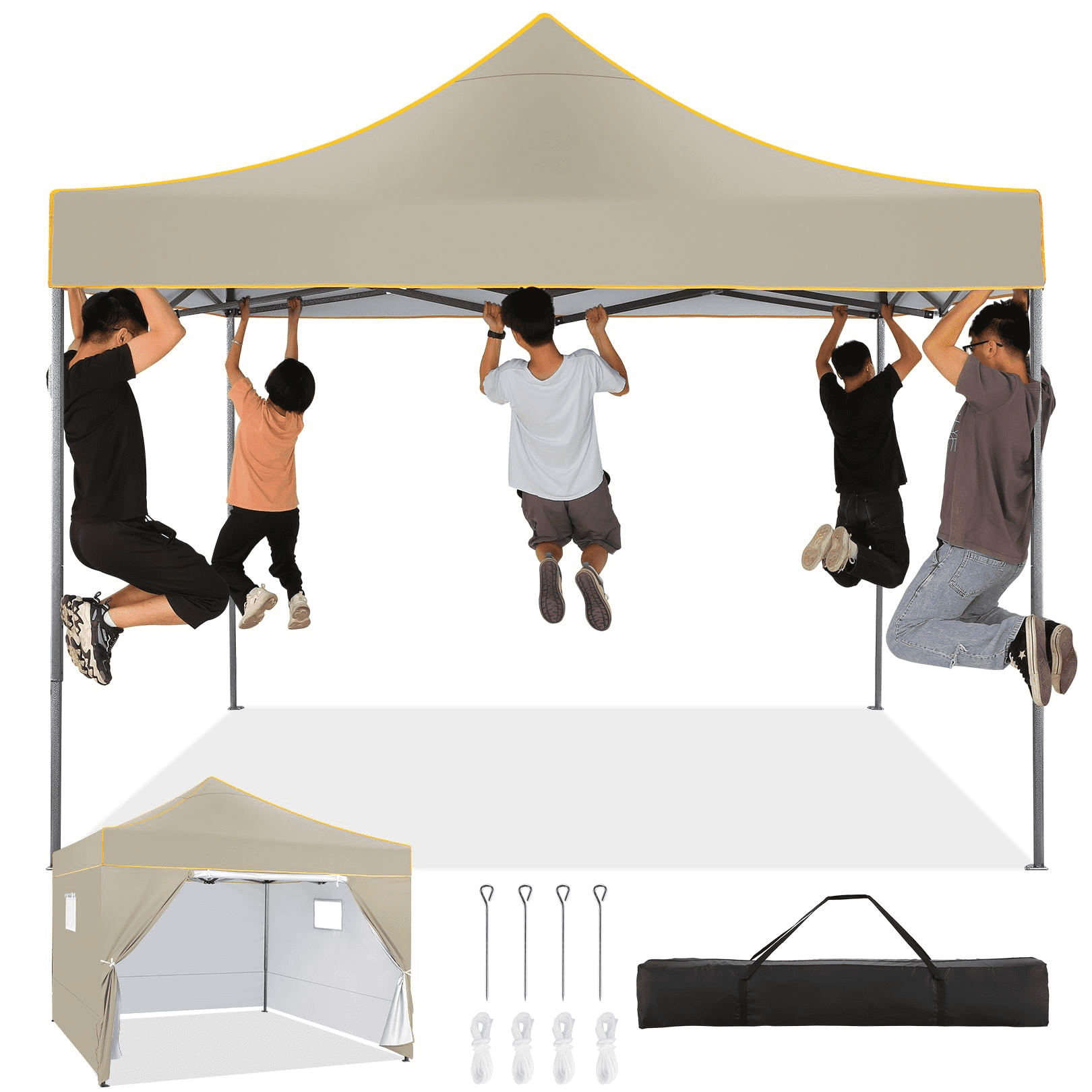 HOTEEL Pop Up 10x10 Canopy Tent,Outdoor Heavy Duty Vendor Tent with
