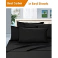thumbnail image 1 of Elegant Comfort Embroidered Split King Size Bed Sheet Polyester Black 5 Piece1500 Thread Count, 1 of 1