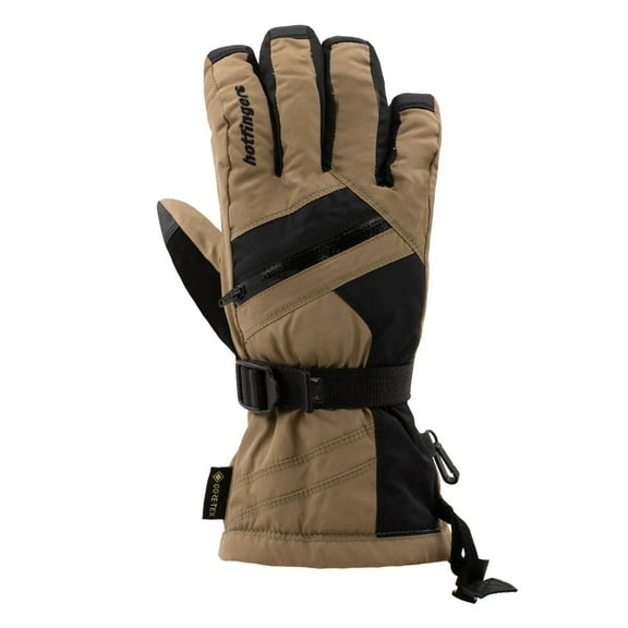 HOTFINGERS Adult Male Clipper GT Winter Gloves, Color: Kahki/Black, Size: L
