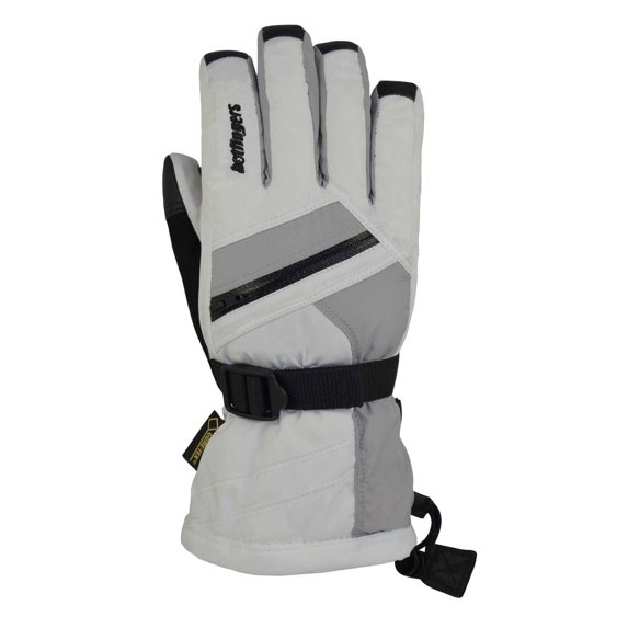 HOTFINGERS Adult Male Clipper GT Winter Gloves, Color: White/Light Gray, Size: L