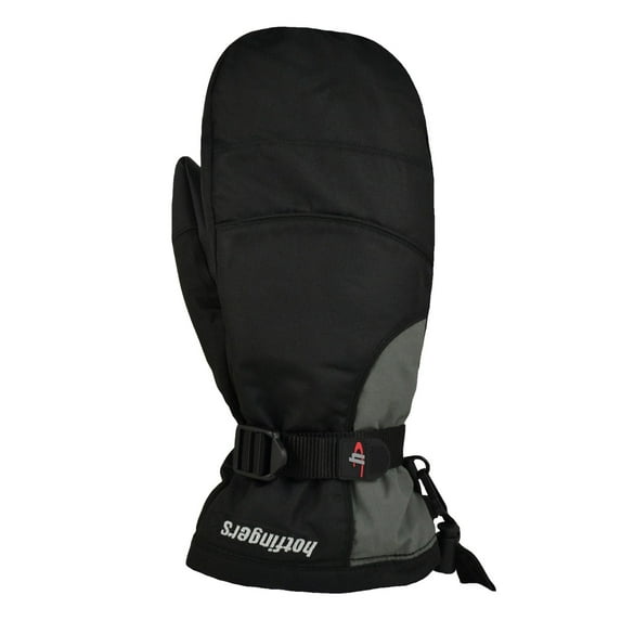 HOTFINGERS Men's Rip-N-Go Alpine Sport Fabric Mitten, Color: Black/Gray, Size: M