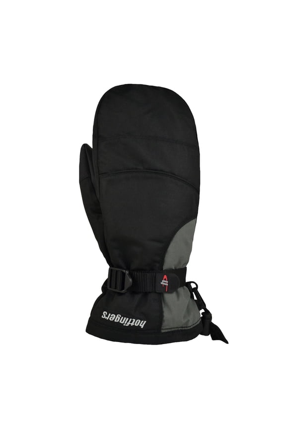Men's Rip-N-Go Alpine Sport Fabric Mitten, Color: Black/Gray, Size: S
