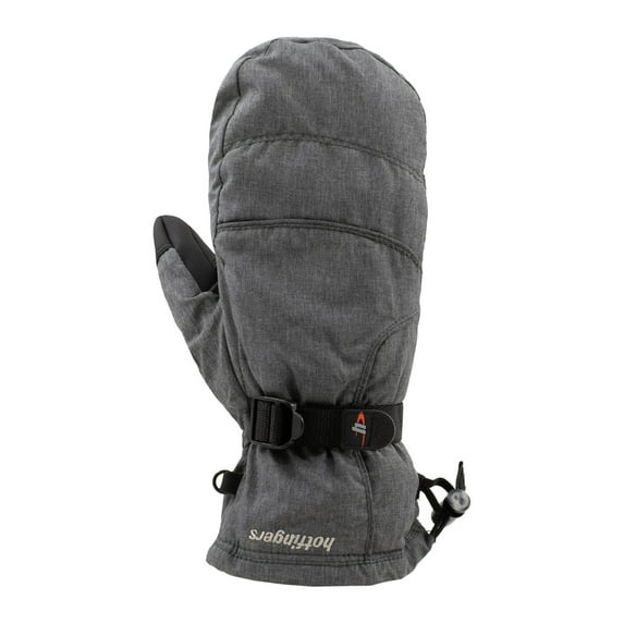 HOTFINGERS Men's Rip-N-Go Alpine Sport Fabric Mitten, Color: Dark-Heather-Gray, Size: L