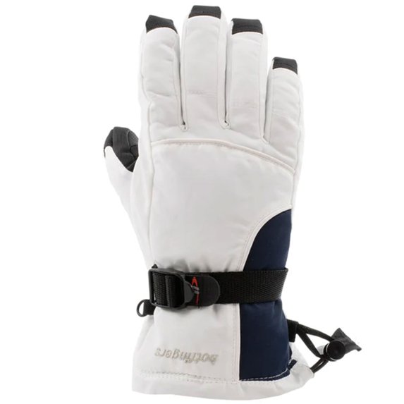 HOTFINGERS Men's Rip-N-Go ll Alpine Sport Fabric Gloves, Color: White and Navy, Size: M
